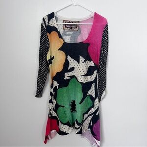 Amma Mixed Floral Print Long Sleeve Dress